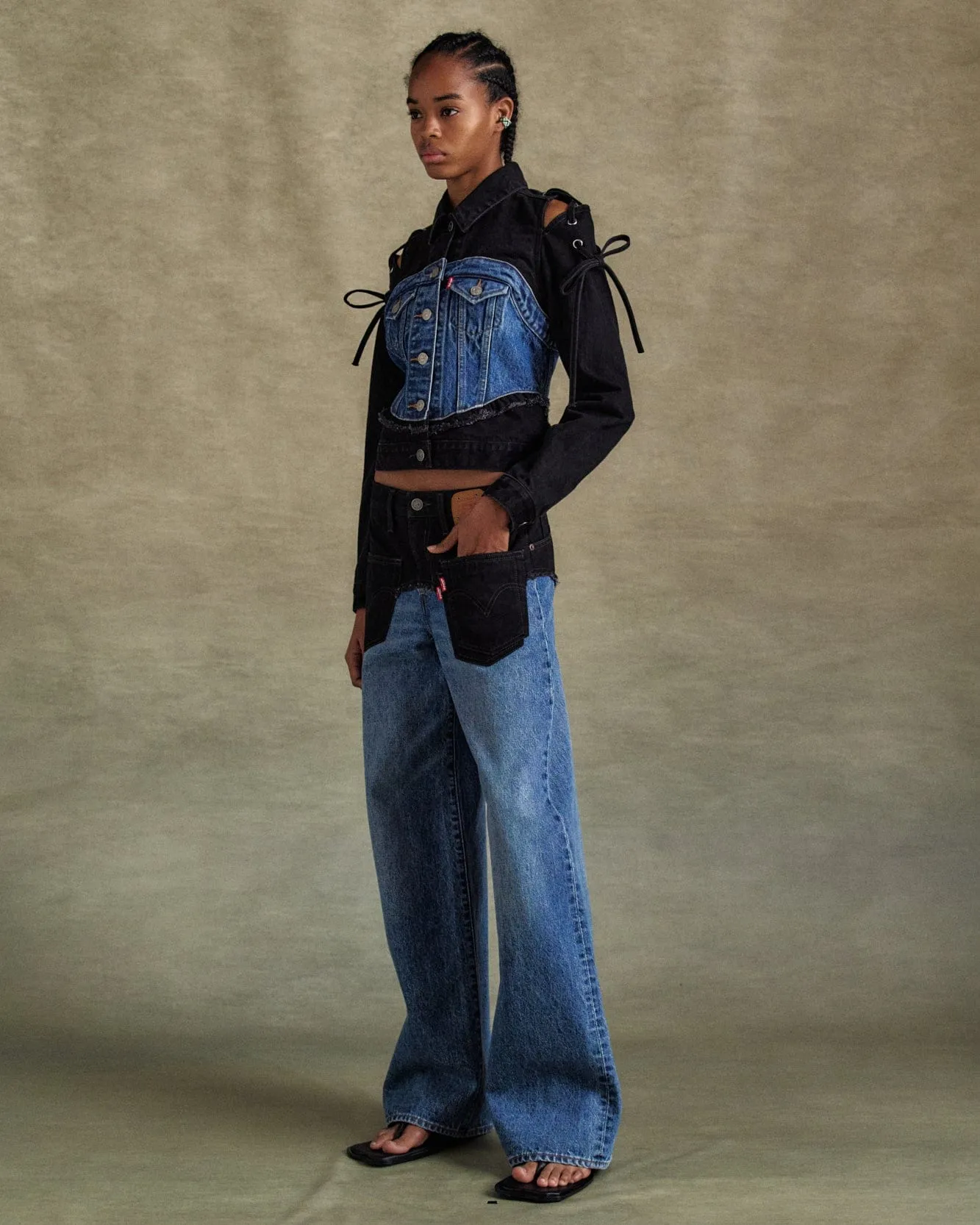 LEVIS X ADSB BAGGY JEAN apa780u(INDIGO/BLACK)