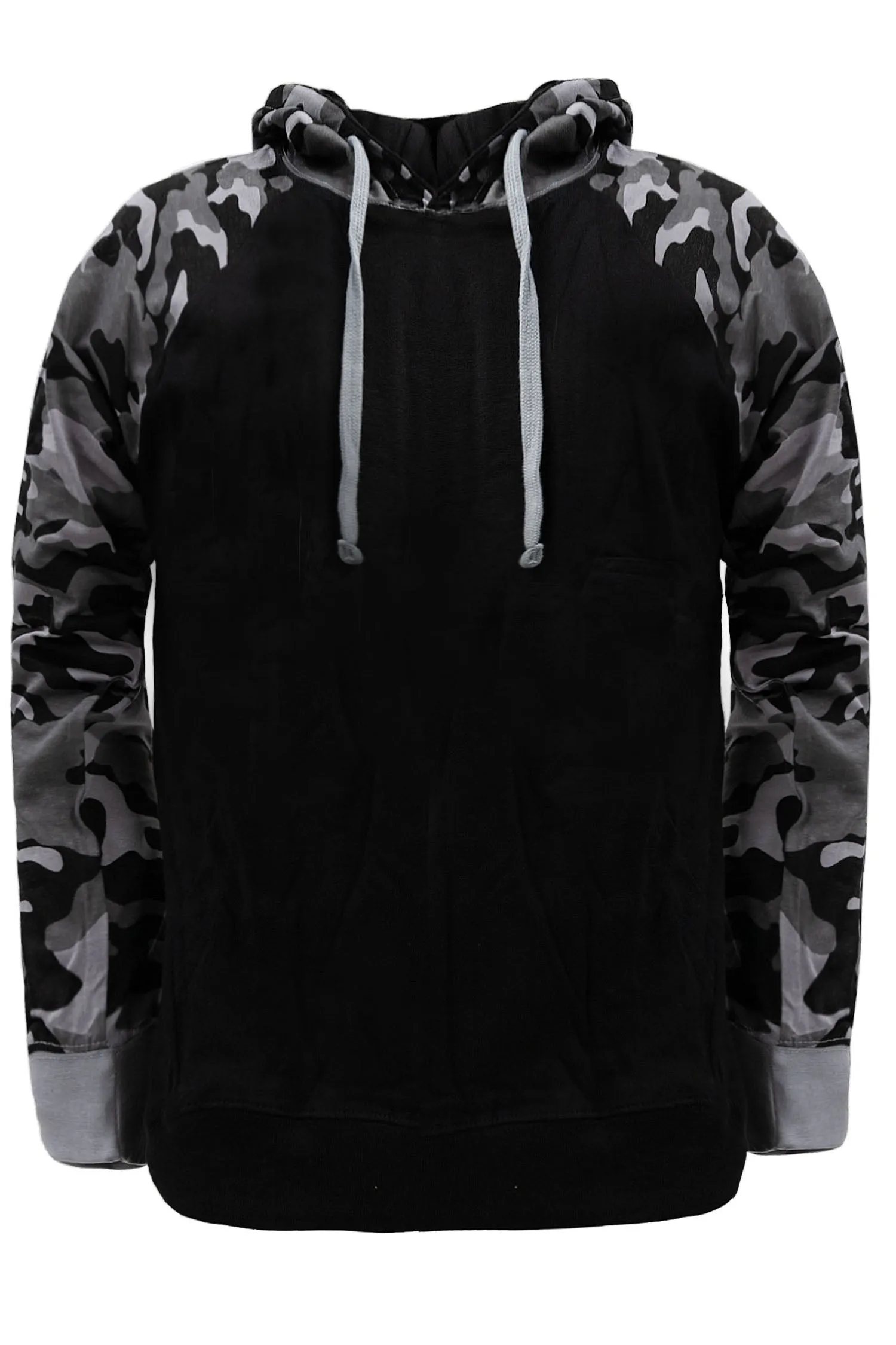 Lightweight Contrast Raglan Sleeve Pullover Hoodie (New Colorways)