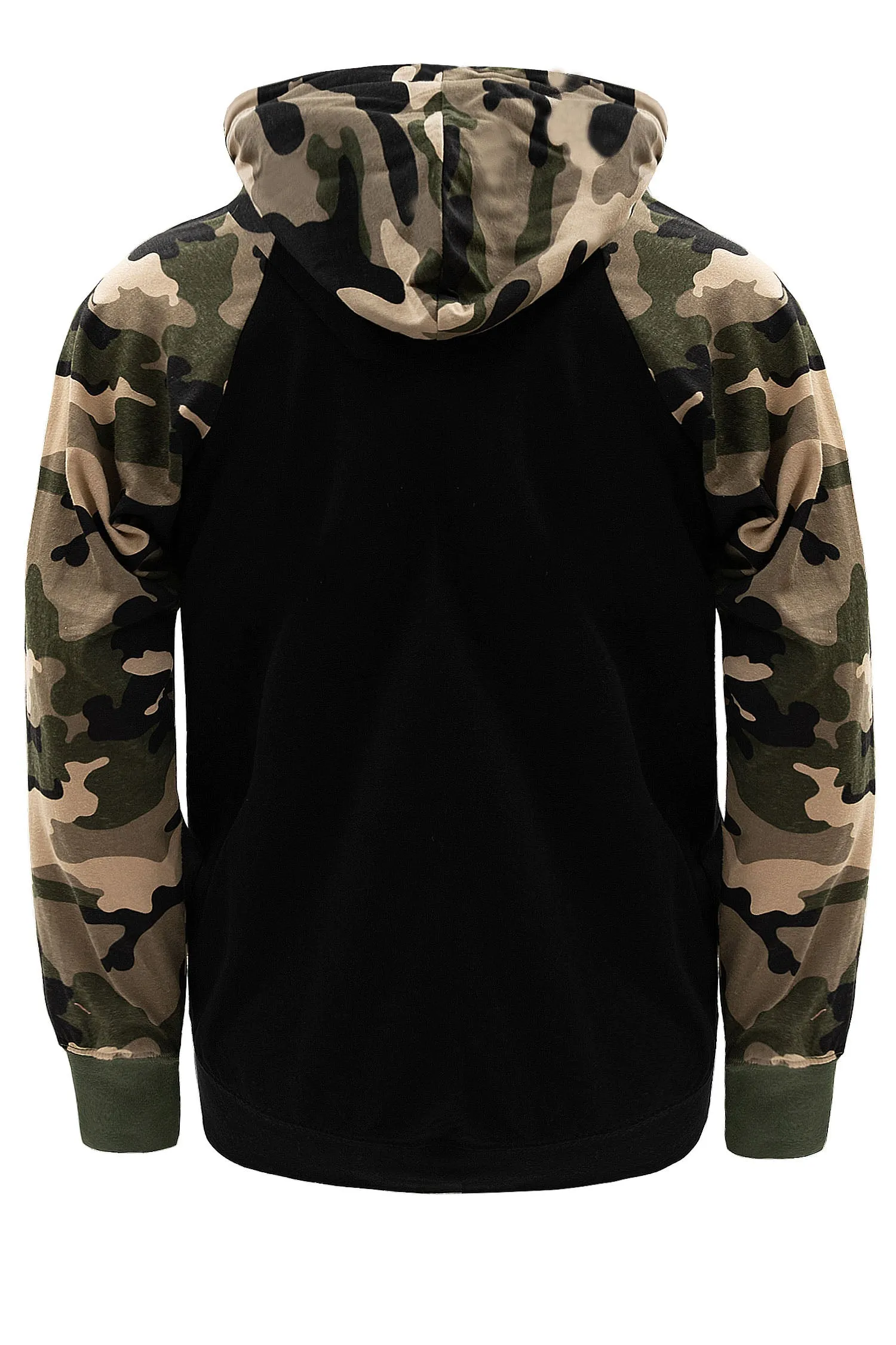 Lightweight Contrast Raglan Sleeve Pullover Hoodie (New Colorways)