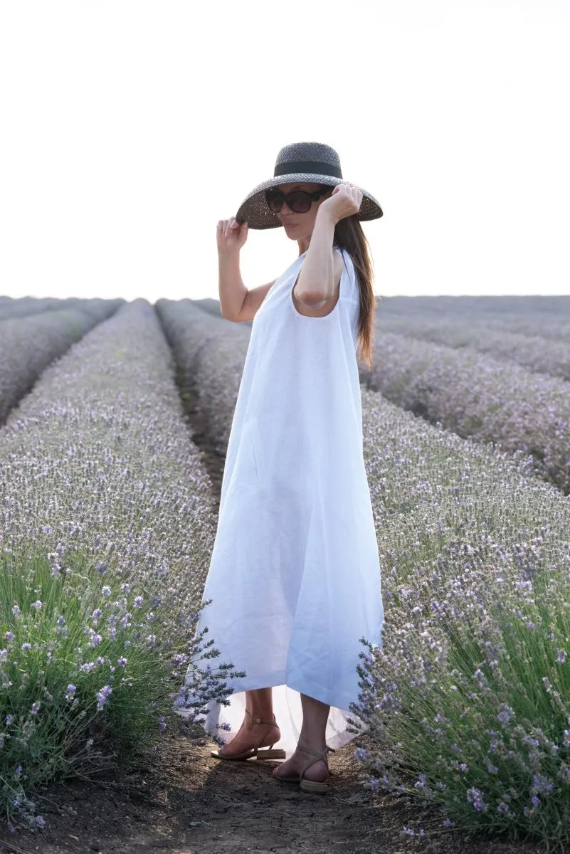 Linen Dress With One Shoulder TIFFANY