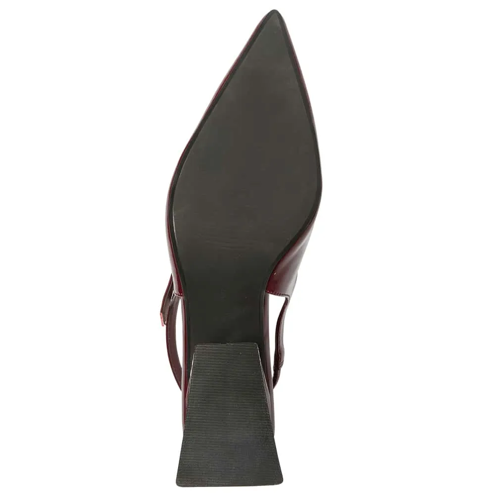 Loyal Heel in Cherry Patent