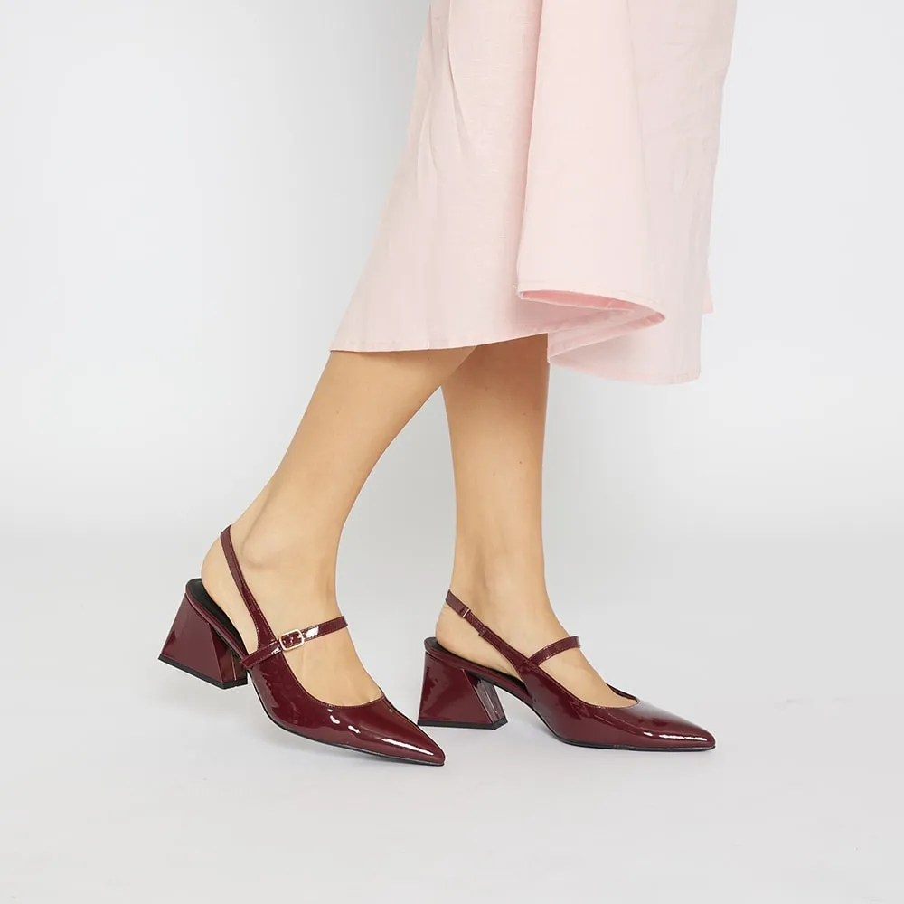 Loyal Heel in Cherry Patent
