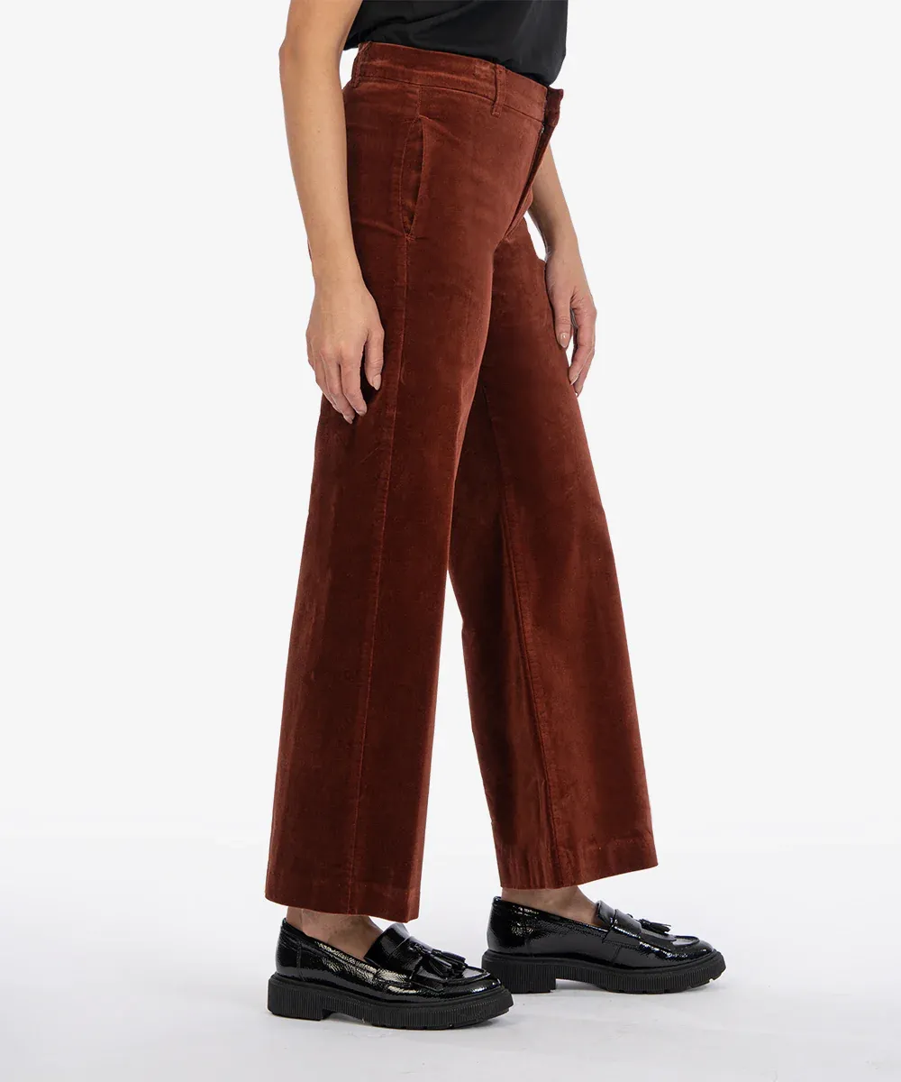 Meg High Rise Velveteen Wide Leg Trouser