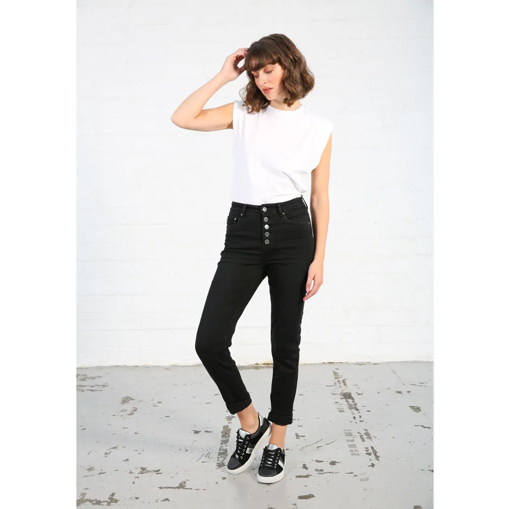 Meg Mom Jeans | Short Leg (Vintage Black)