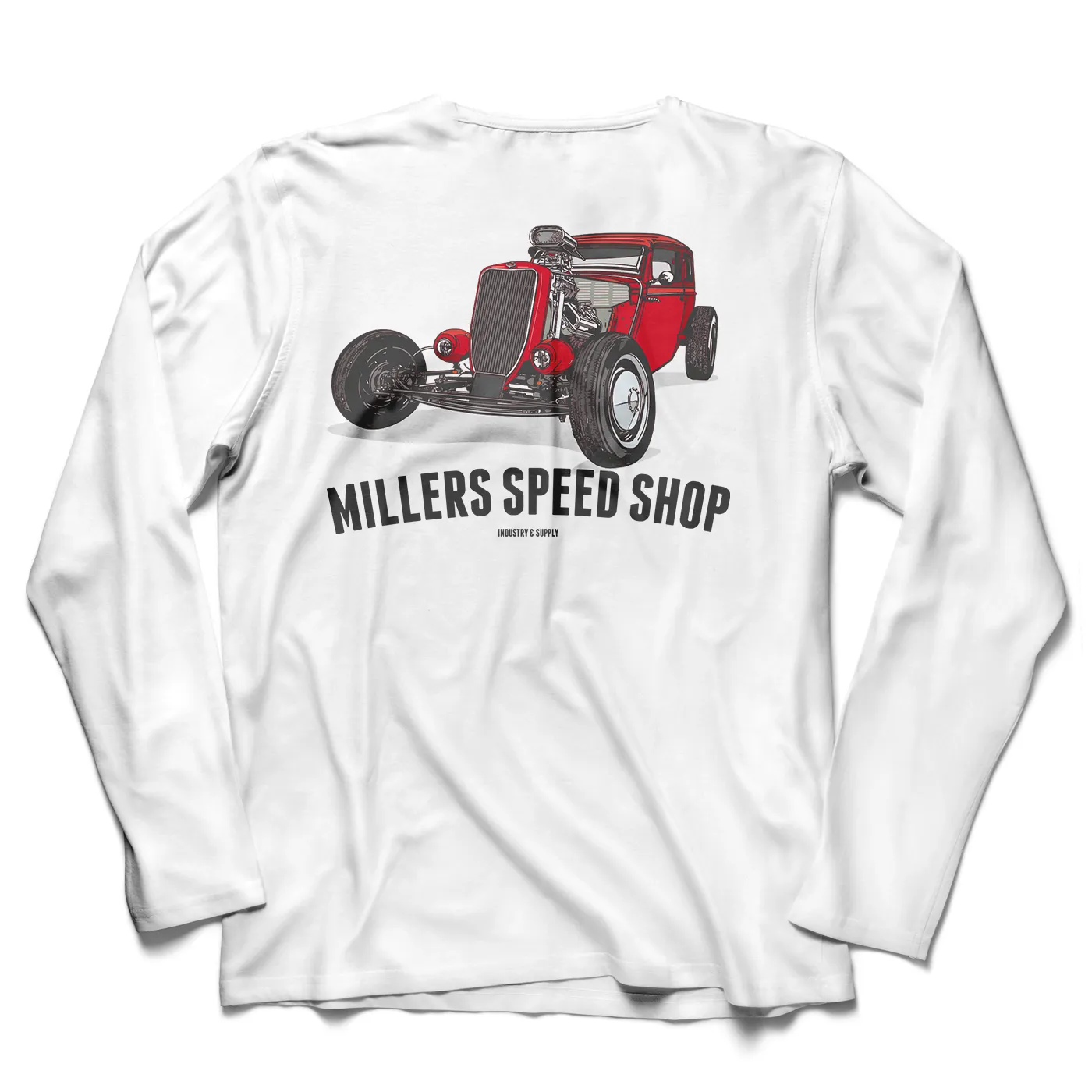MILLERS SPEED SHOP LONG SLEEVE T-SHIRT