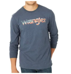 MQ6199N - Wrangler Men's Western T-Shirt - Heather Navy