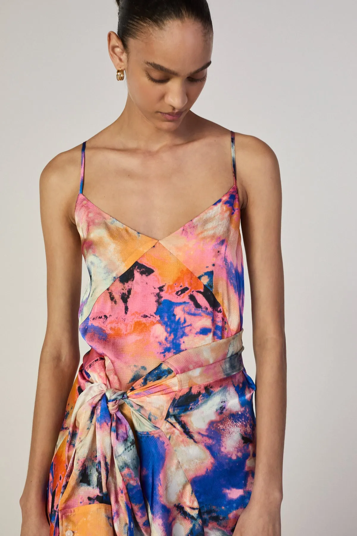 MULTICOLOUR SLIP DRESS
