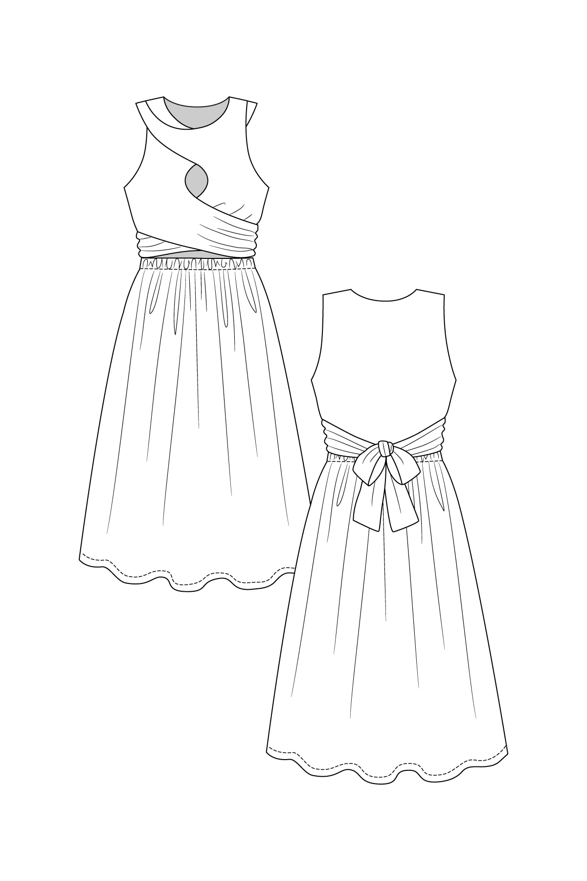Named Clothing, Sisko Interlace Dress or Top, Digital PDF Pattern