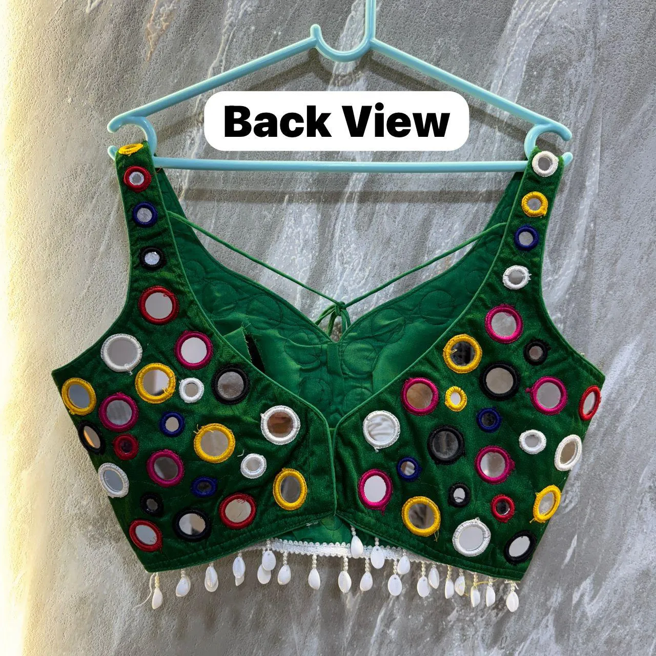 Navratri Traditional Garba Spl. Real Multi Mirror Work Blouse For Women's