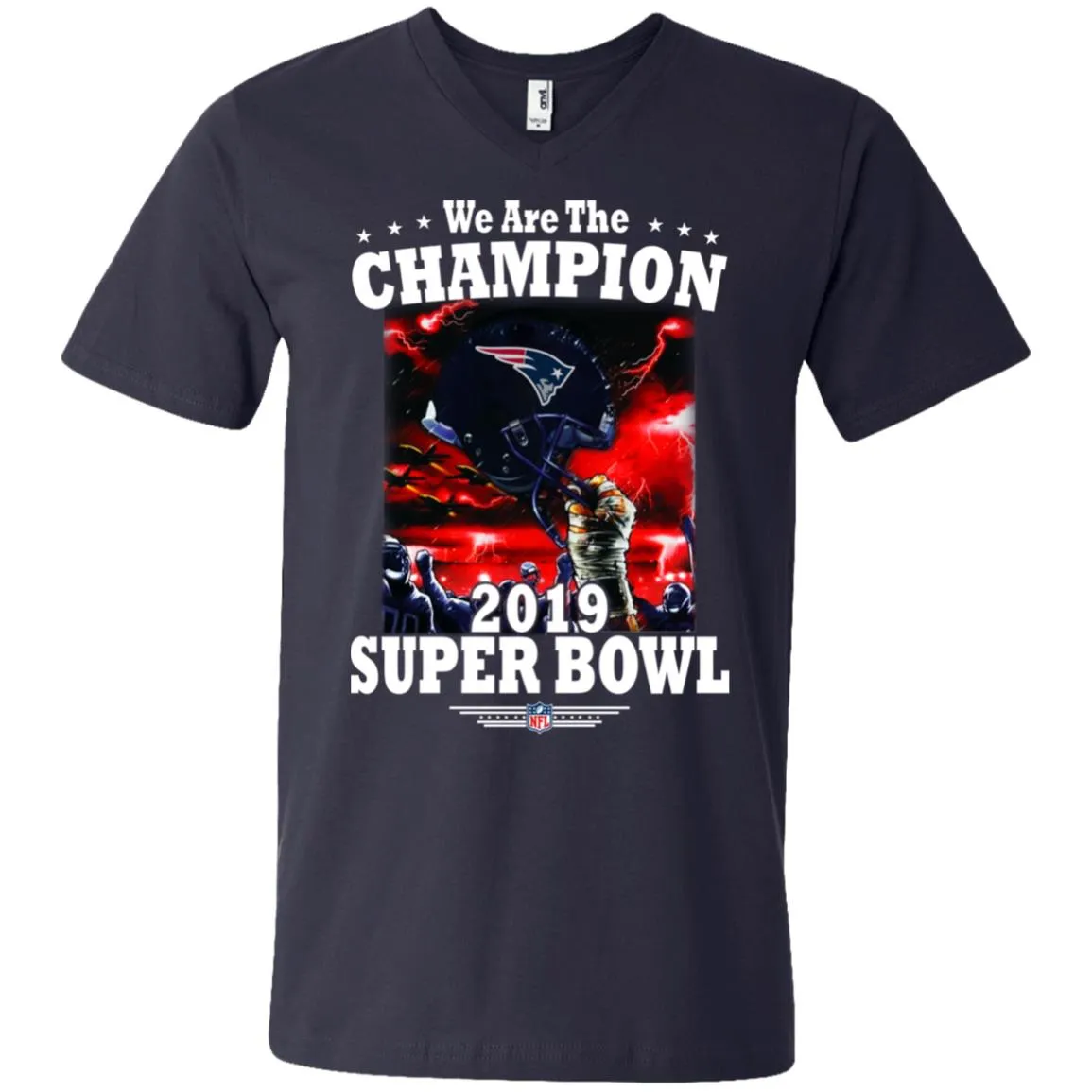 Nfl – New England Patriots We Are The Champion 2019 Super Bowl Football Men V-Neck T-Shirt
