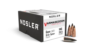 Nosler Varmageddon 6mm 70gr Tipped Projectiles - 100pk