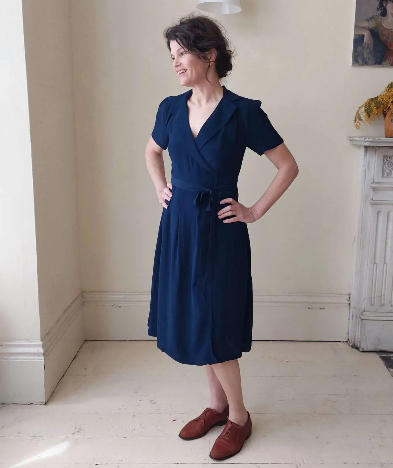 Peggy Wrap Dress - Navy