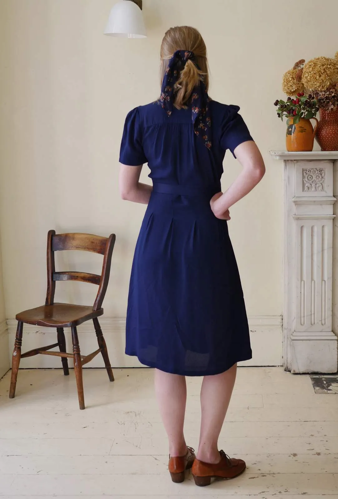 Peggy Wrap Dress - Navy