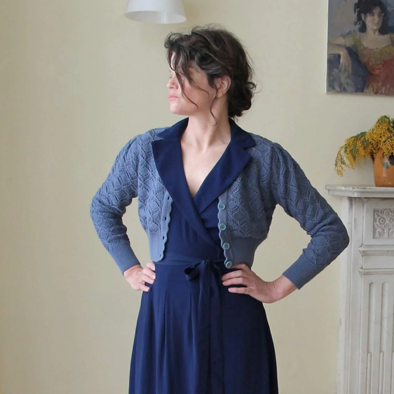 Peggy Wrap Dress - Navy