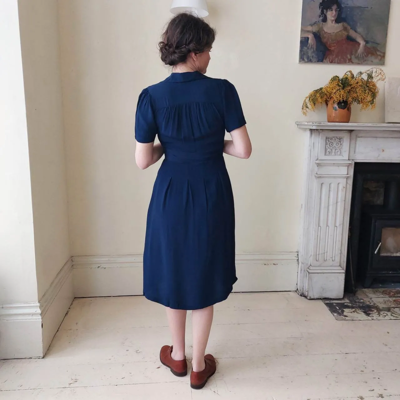 Peggy Wrap Dress - Navy