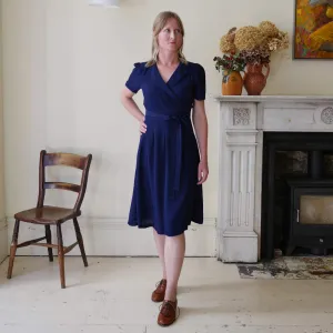 Peggy Wrap Dress - Navy