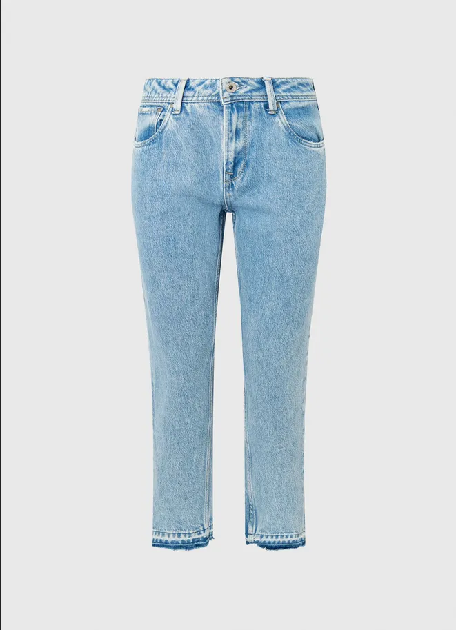 Pepe Jeans pantalone jeans da donna Violet Mom Carrot vestibilità a vita alta PL204176PD4R blu chiaro