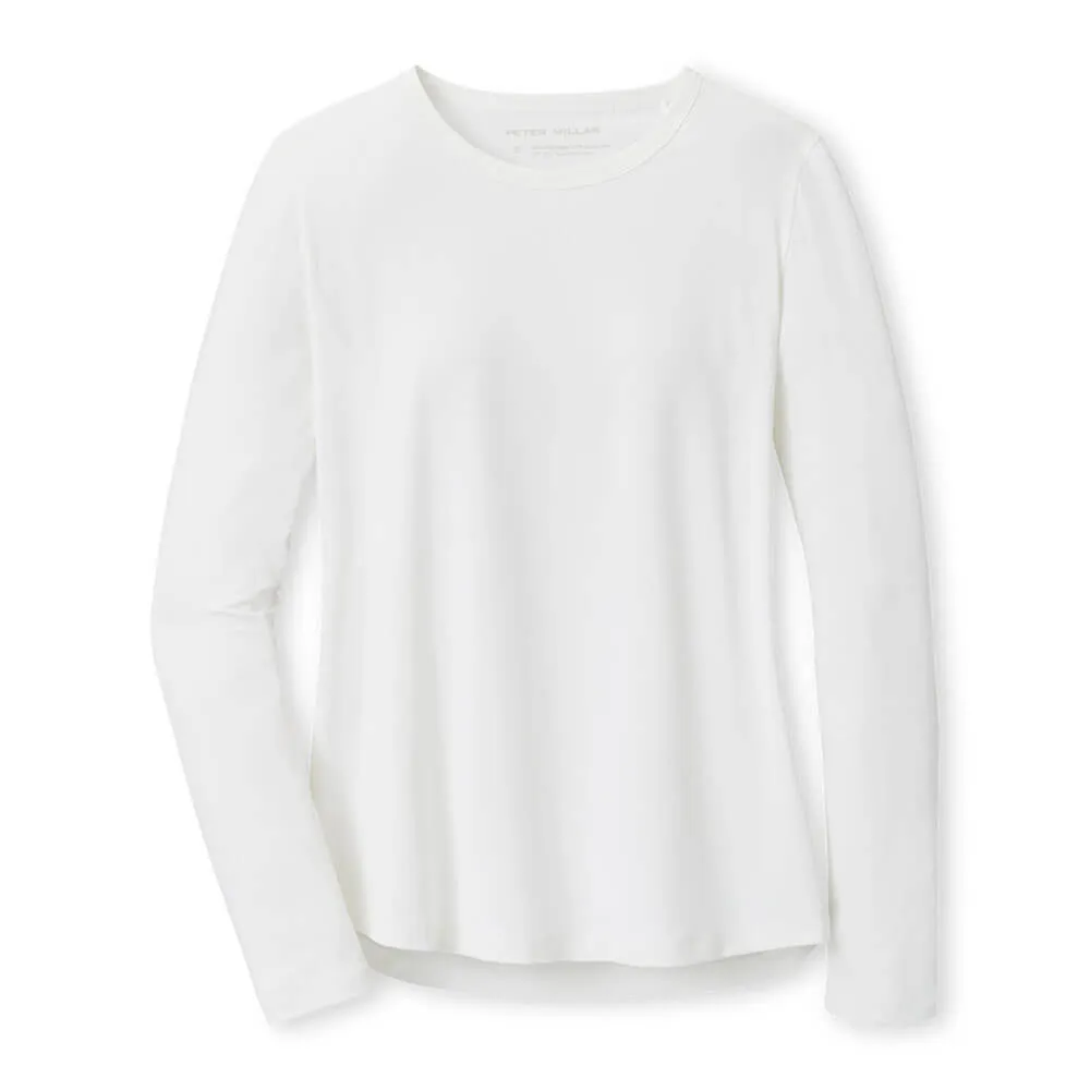 Peter Millar Women's Lightweight Long-Sleeve Sun T-Shirt - White