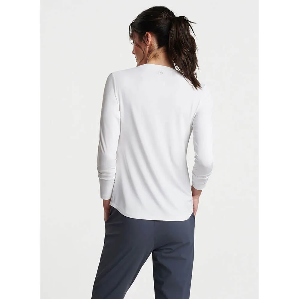 Peter Millar Women's Lightweight Long-Sleeve Sun T-Shirt - White