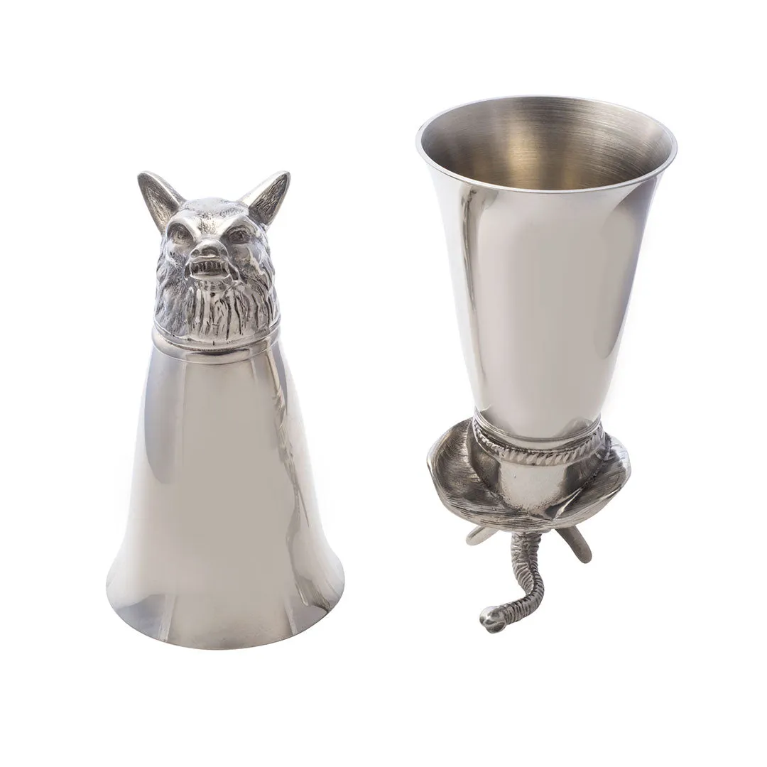 Pewter Lab Stirrup Cup 8oz