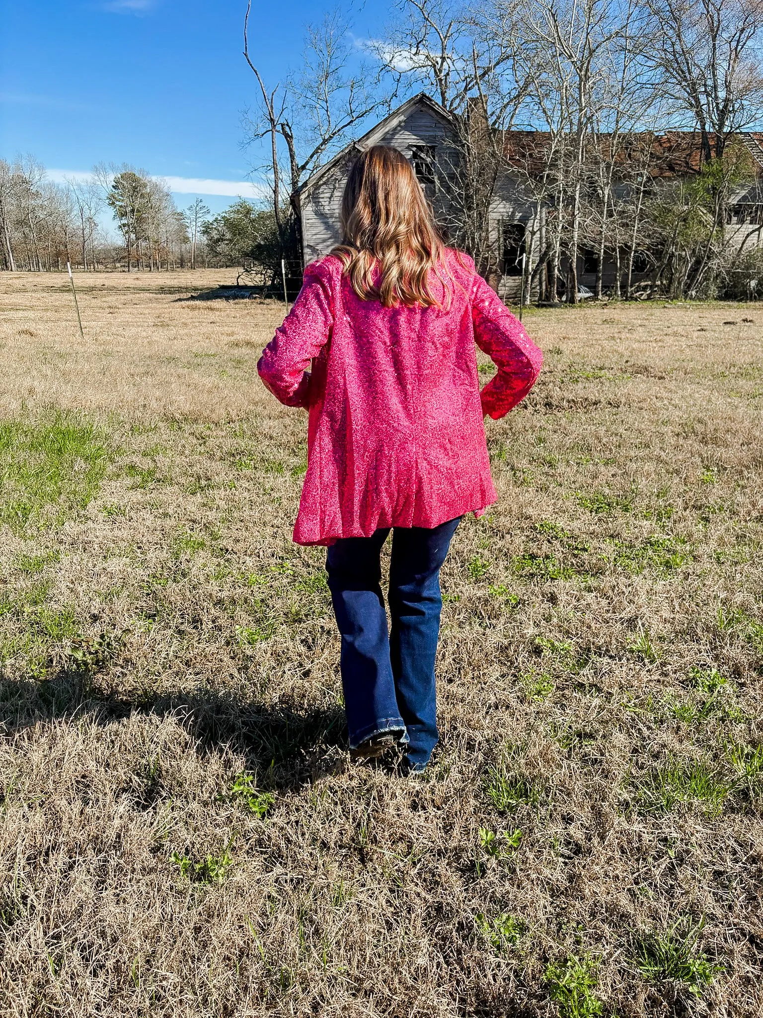 Pink Kadence Sequin Blazer