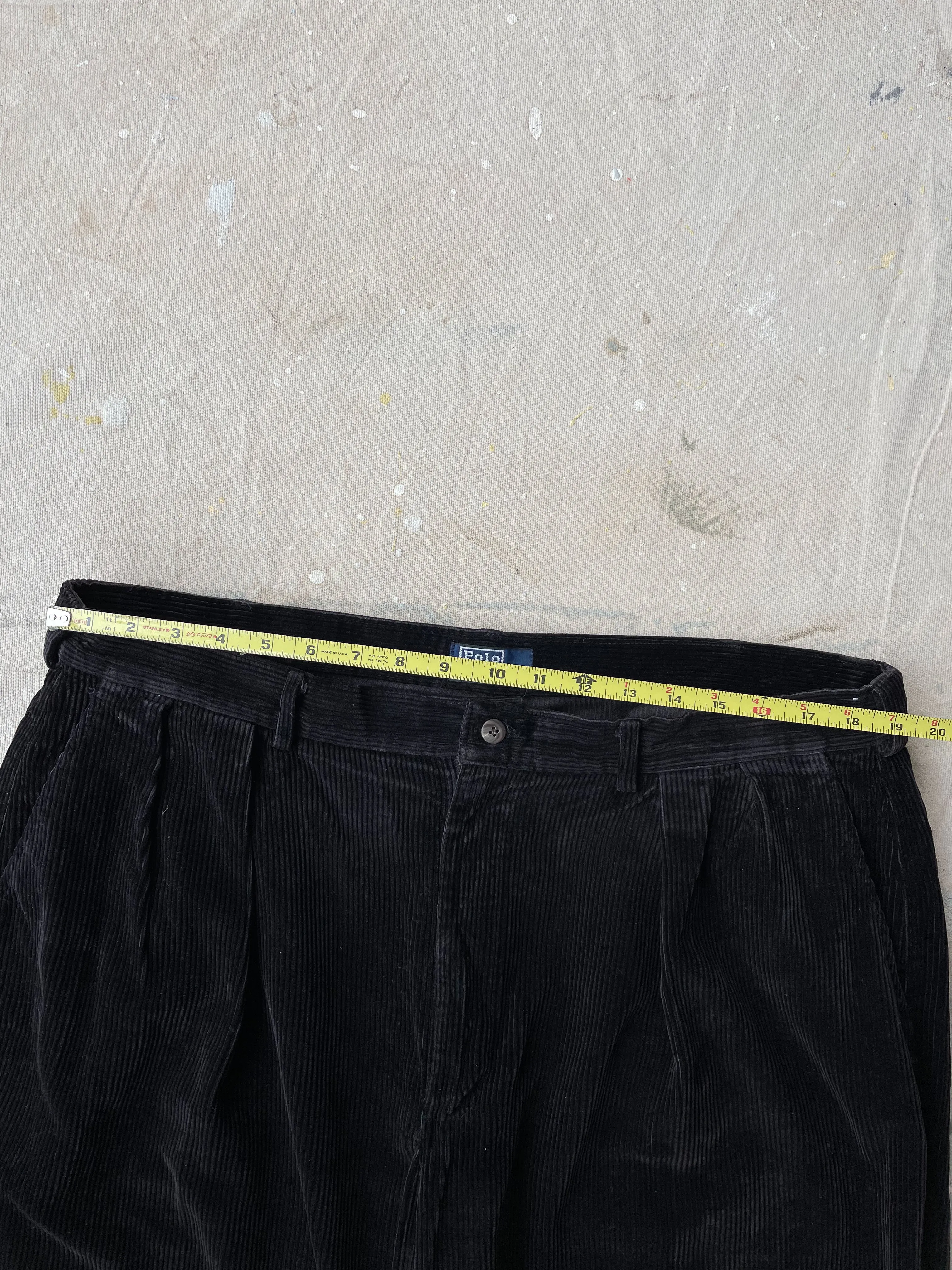 POLO RALPH LAUREN CORDUROY PANTS—BLACK [40X32]