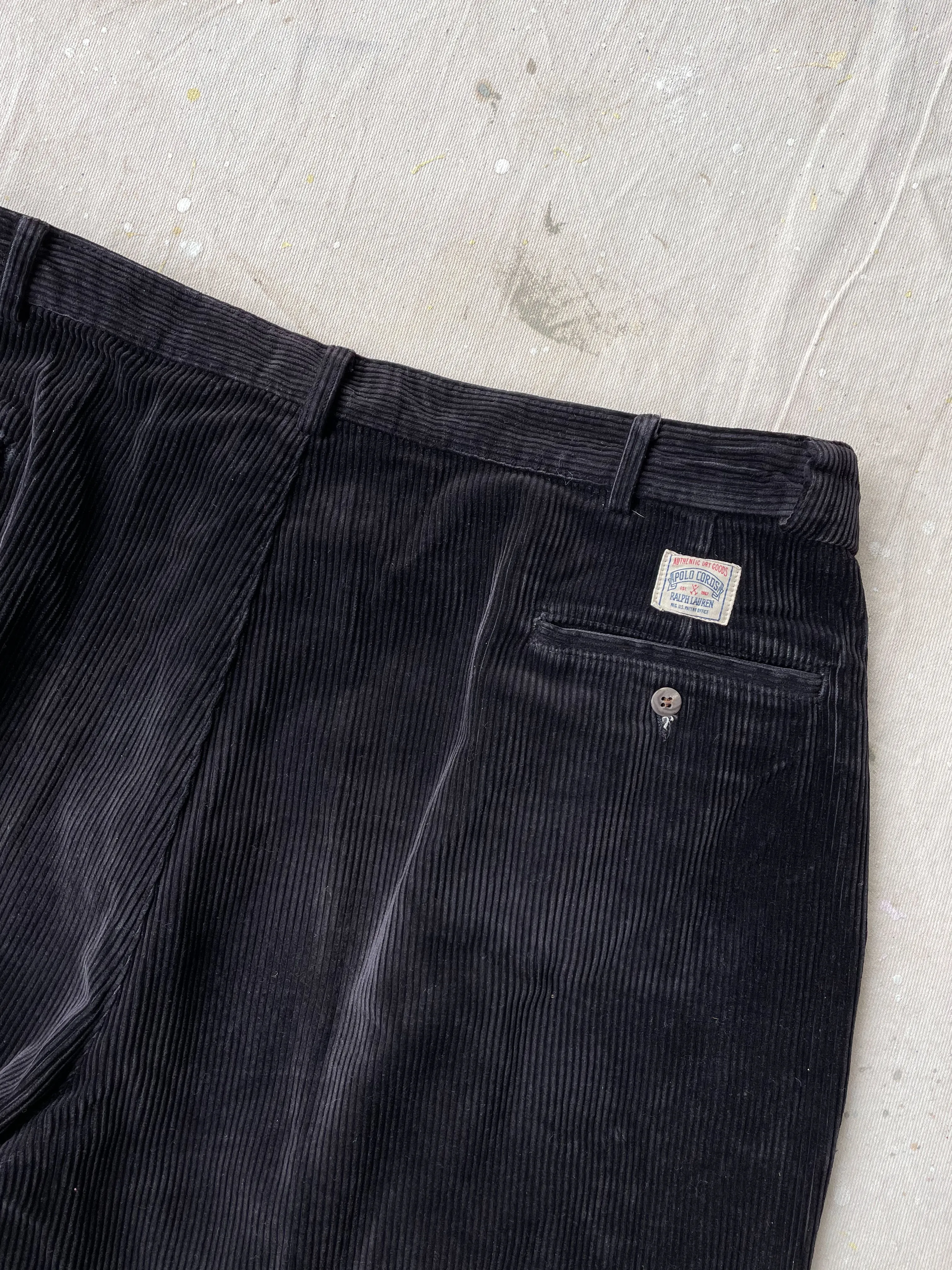 POLO RALPH LAUREN CORDUROY PANTS—BLACK [40X32]