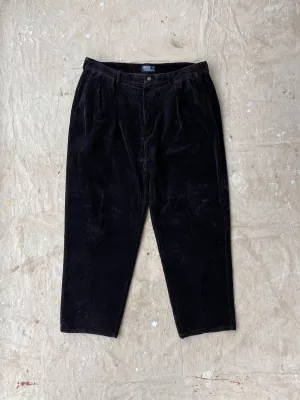 POLO RALPH LAUREN CORDUROY PANTS—BLACK [40X32]