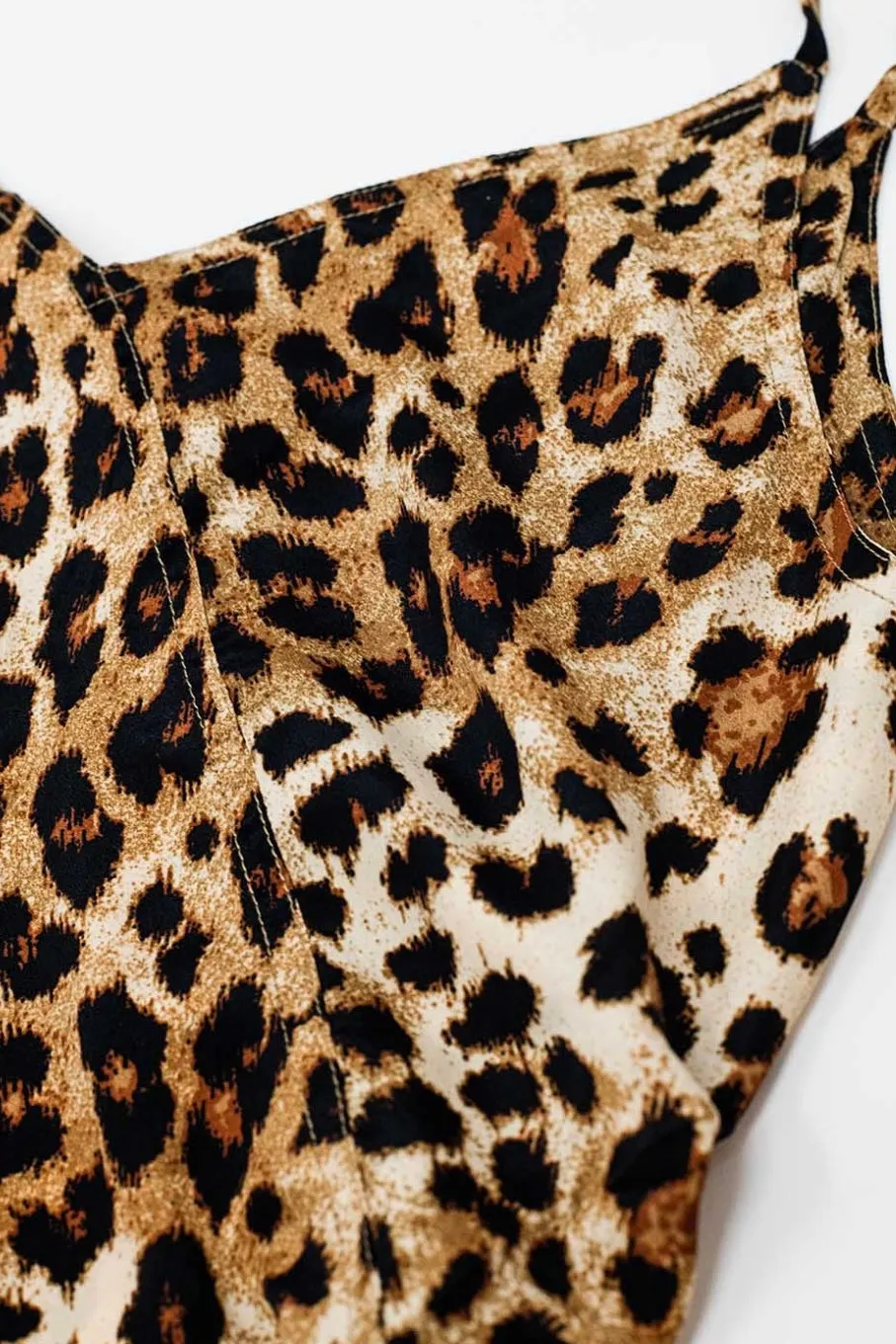 Q2 Leopard Print Midi Slip Dress