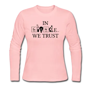 "In Science We Trust" (black) - Women's Long Sleeve T-Shirt