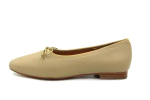 Ralph Migel  Taupe Leather Ballet Flat  Chava