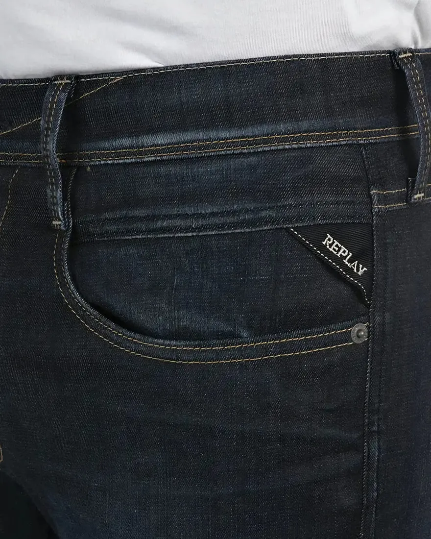 REPLAY RRI10661M914Y DK-BLUE ANBASS HYPERFLEX JEANS