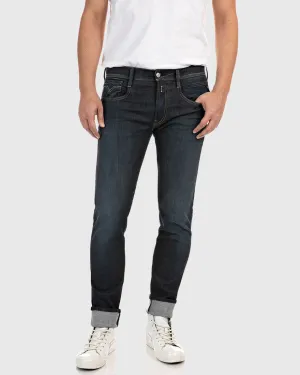 REPLAY RRI10661M914Y DK-BLUE ANBASS HYPERFLEX JEANS