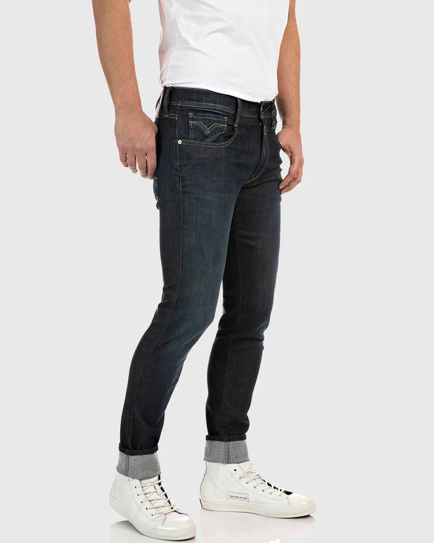 REPLAY RRI10661M914Y DK-BLUE ANBASS HYPERFLEX JEANS