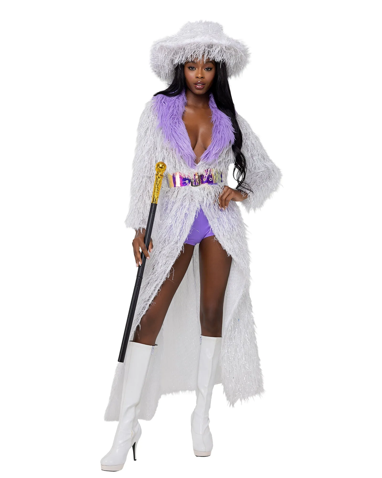 Roma 4PC High-Roller Lady Pimp Costume