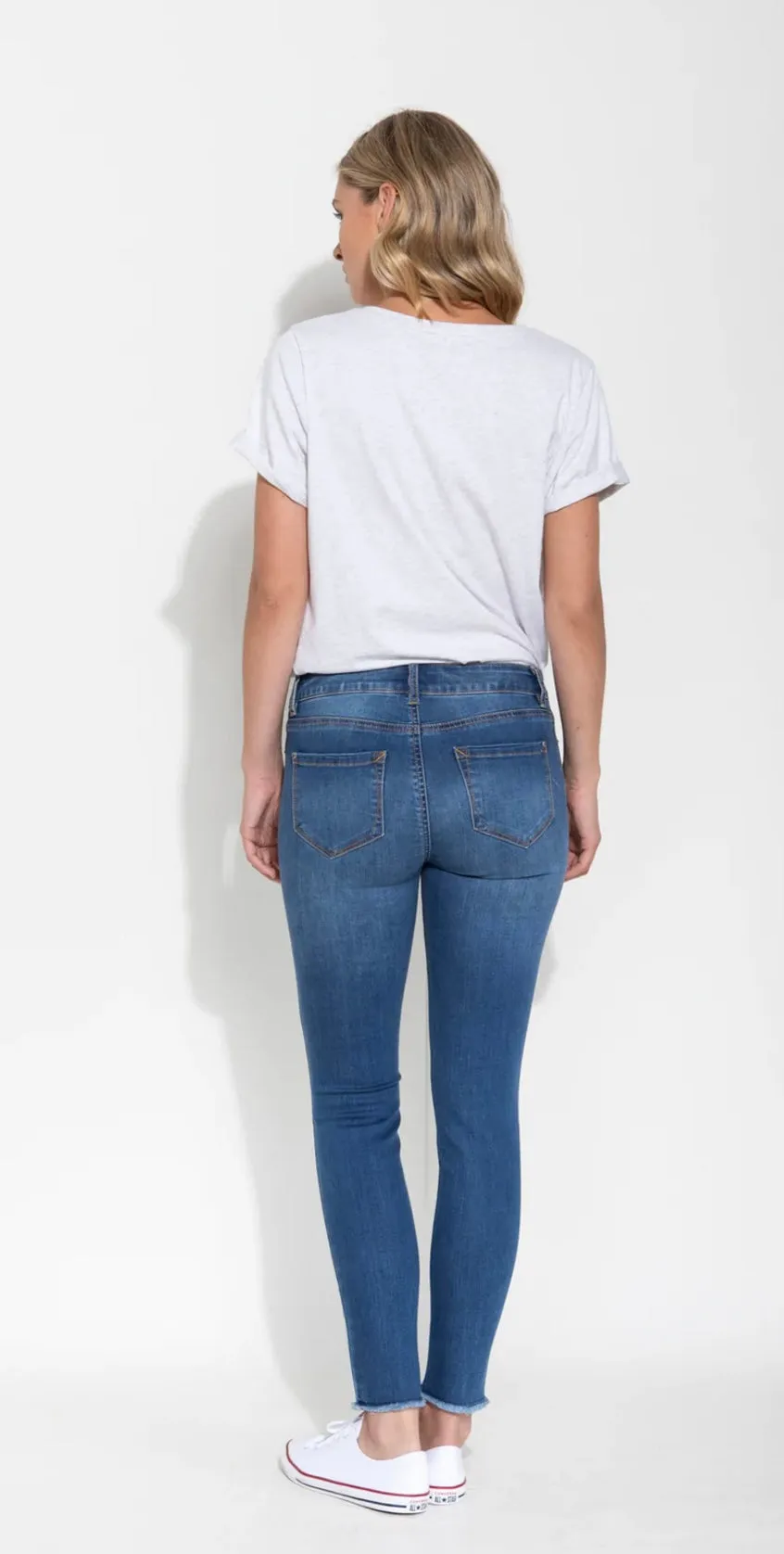 Saint Rose Lucia Stretch Denim Jean - Mid Blue