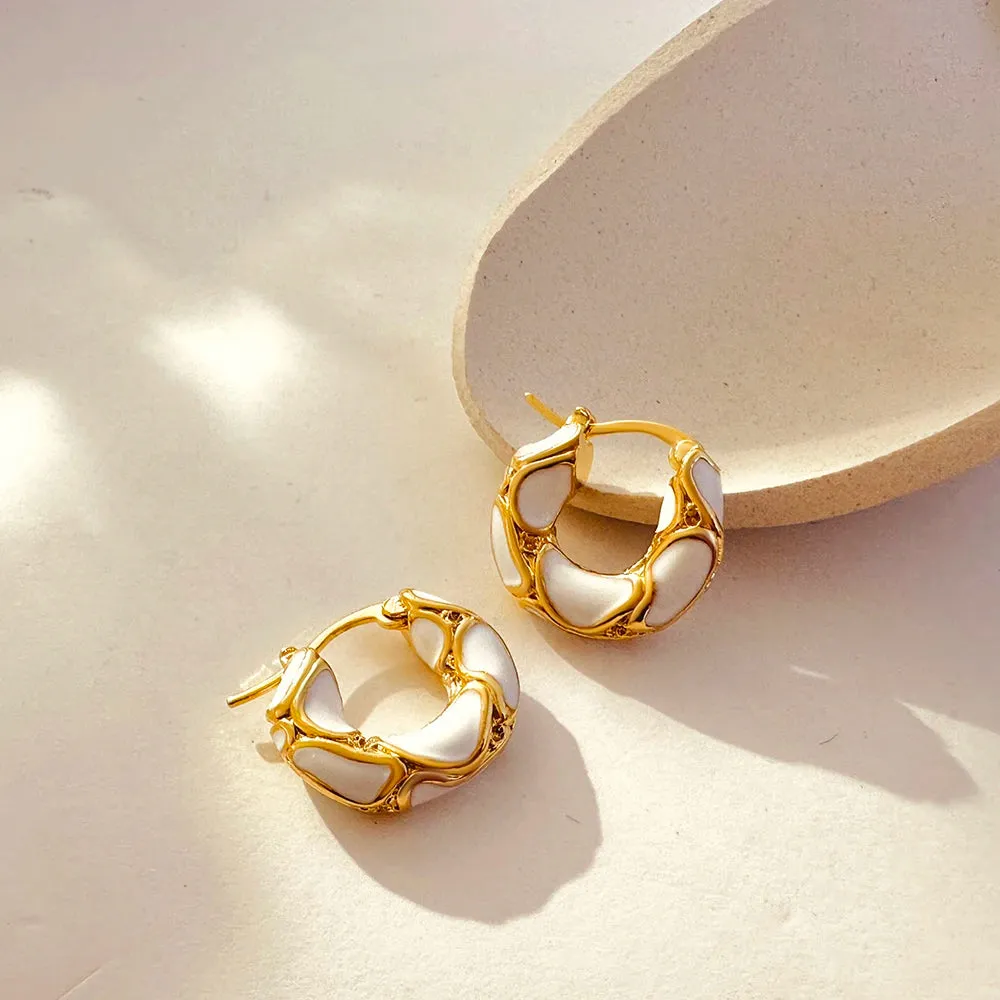 sanceo small chunky hoop earrings