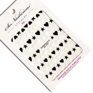 Stars & Hearts Nail Stickers - 005 XXL - 3 Colours