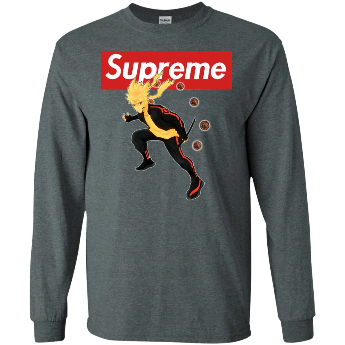 Supreme Naruto T-shirt Men Long Sleeve Shirt