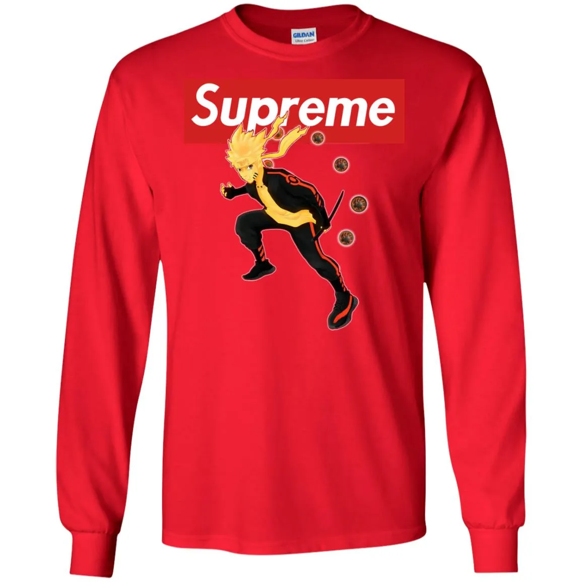 Supreme Naruto T-shirt Men Long Sleeve Shirt