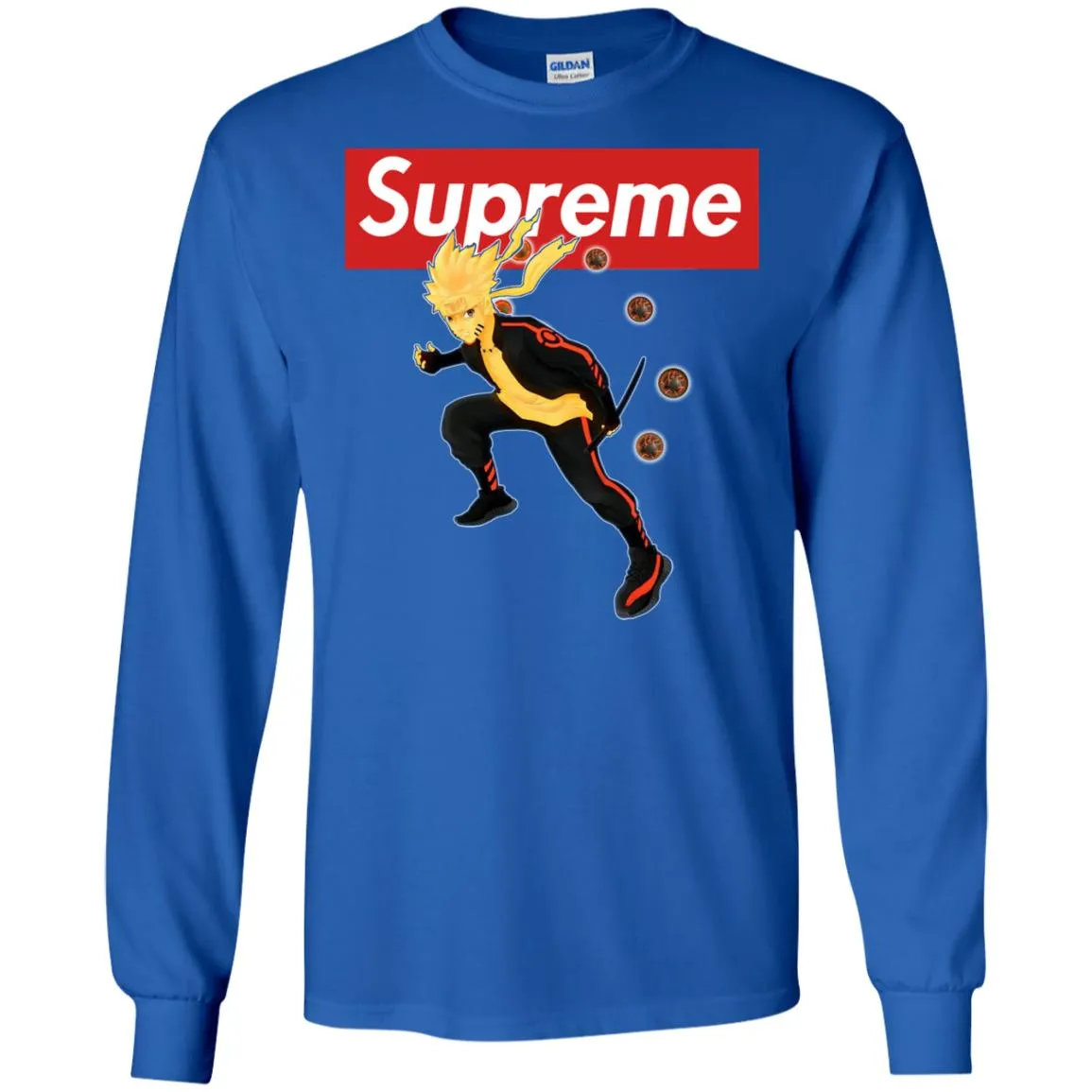Supreme Naruto T-shirt Men Long Sleeve Shirt