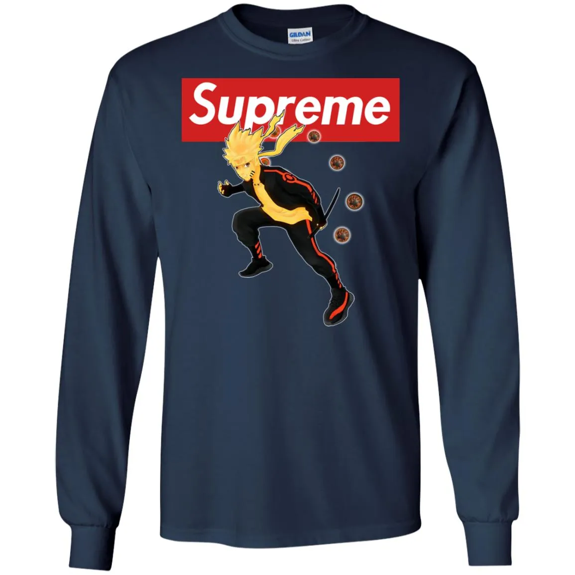 Supreme Naruto T-shirt Men Long Sleeve Shirt