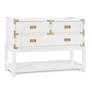 Tansu Console Table in Gloss White