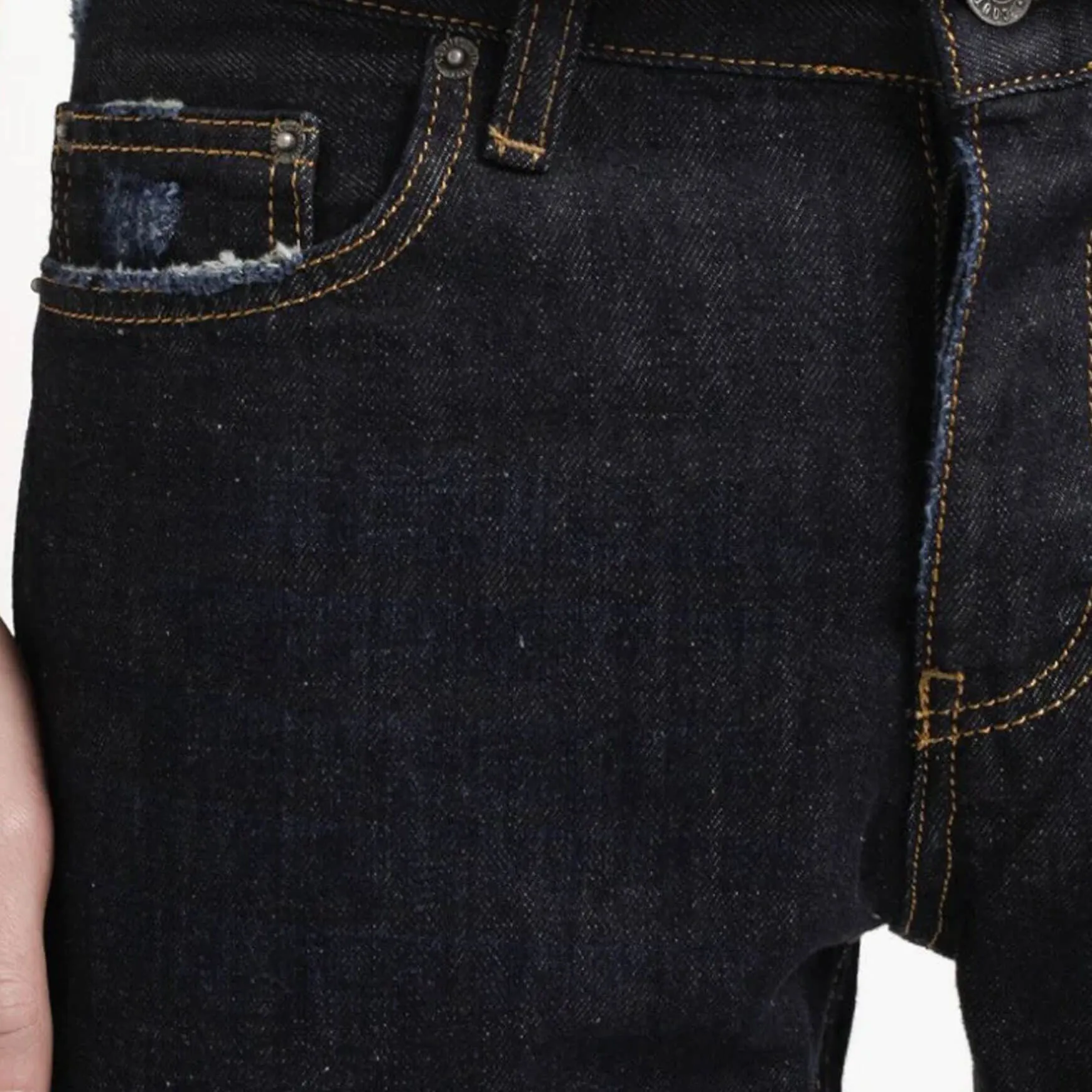 Tapered Selvedge Denim Dark Blue