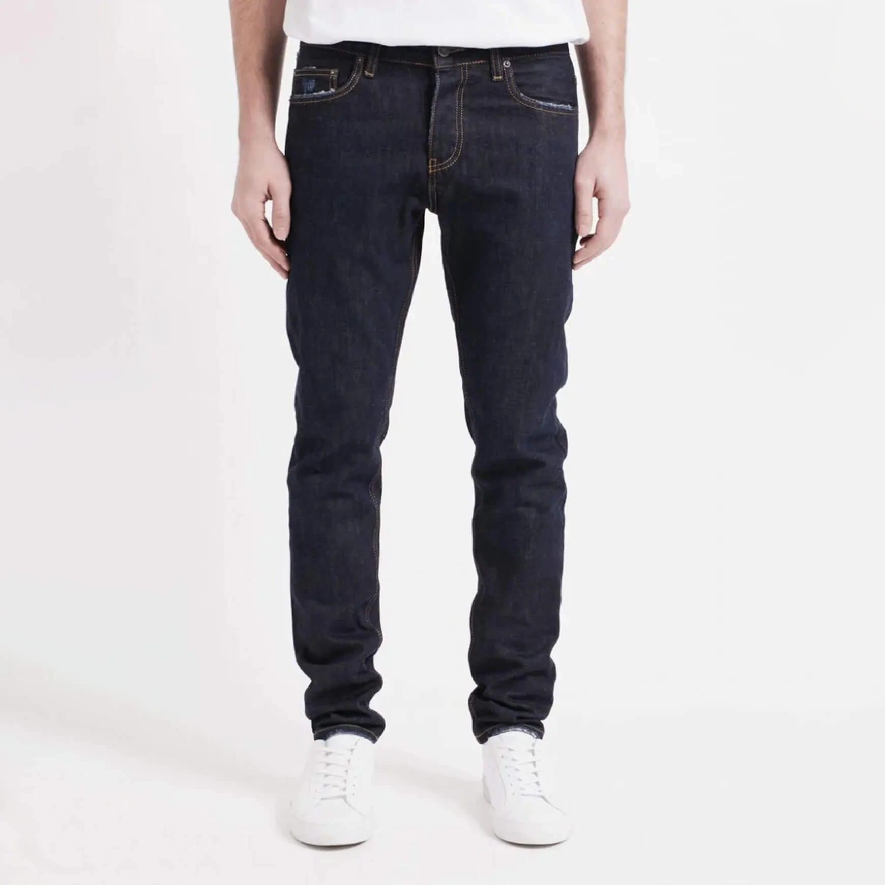 Tapered Selvedge Denim Dark Blue