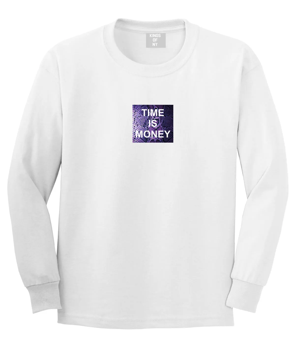 Time Is Money Snakesin Print Long Sleeve T-Shirt