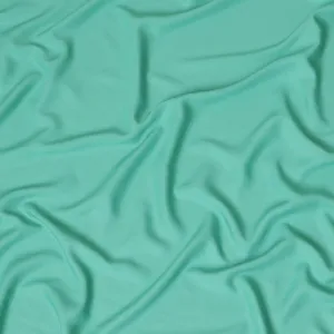 Turquoise green plain pure Italian viscose crepe fabric-D7894