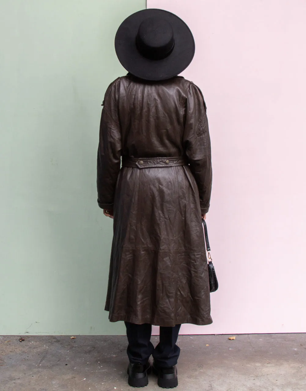 Vintage brown maxi coat