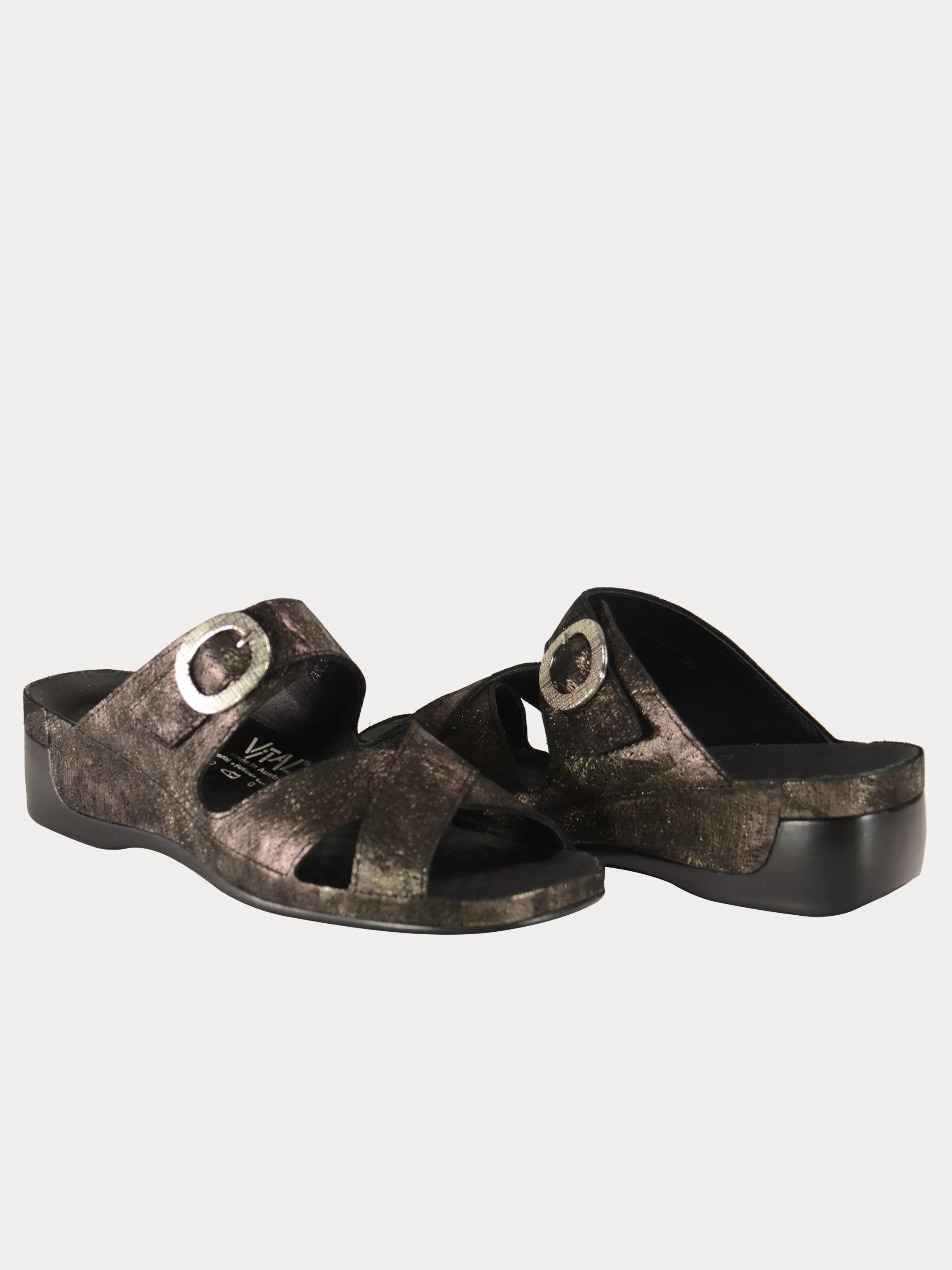 Vital Rustic Slider Leather Sandals
