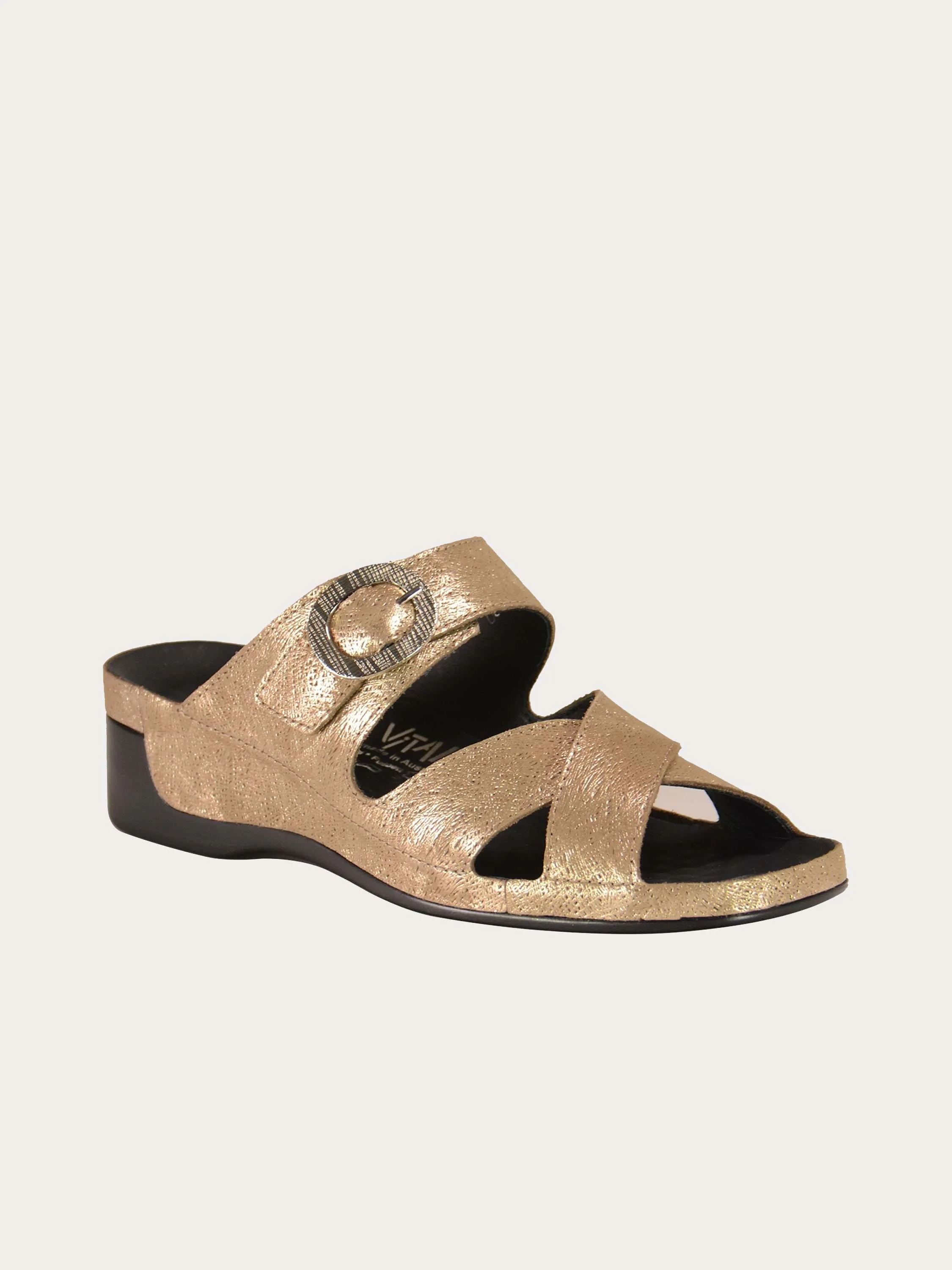 Vital Rustic Slider Leather Sandals